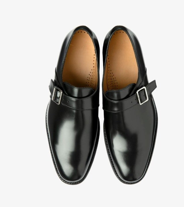 Cannon Single Monk Black Shoes